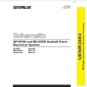EN Cat AP-655D and BG-655D Asphalt Pavers Electrical System Schematic Manual - PDF DOWNLOAD