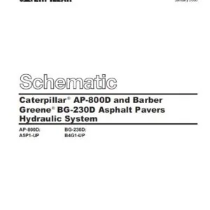 EN Cat AP-800D and Barber Greene BG-230D Asphalt Pavers Hydraulic System Schematic Manual - PDF DOWNLOAD