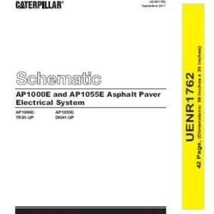 EN Cat AP1000E and AP1055E Asphalt Paver Electrical System Schematic Manual - PDF DOWNLOAD