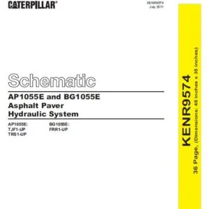 EN Cat AP1055E and BG1055E Asphalt Paver Hydraulic System Schematic Manual - PDF DOWNLOAD
