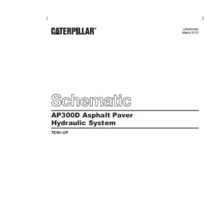 EN Cat AP300D Asphalt Pavers Hydraulic System Schematic Manual - PDF DOWNLOAD