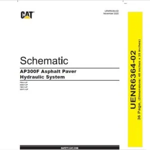 EN Cat AP300F Asphalt Paver Hydraulic System Schematic Manual - PDF DOWNLOAD
