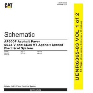 EN Cat AP300F Asphalt Paver SE34 V and SE34 VT Asphalt Screed Electrical System Schematic Manual - PDF