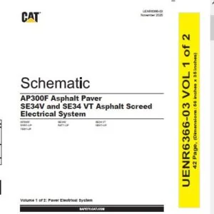 EN Cat AP300F Asphalt Paver SE34V and SE34 VT Asphalt Screed  Electrical System Manual - PDF DOWNLOAD