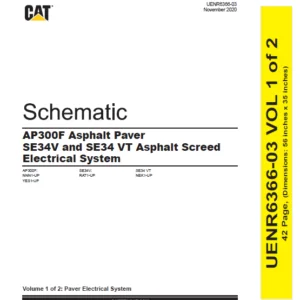 EN Cat AP300F Asphalt Paver SE34V and SE34 VT Asphalt Screed  Electrical System Schematic Manual - PDF DOWNLOAD