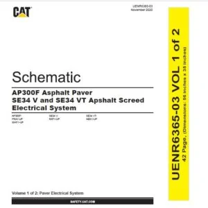 EN Cat AP300F Asphalt Pavers SE34 V and SE34 VT Apshalt Screed Electrical System Schematic Manual - PDF DOWNLOAD