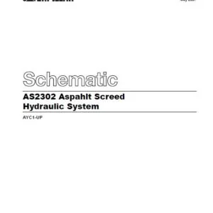 EN Cat AS2302 Asphalt Pavers Hydraulic System Schematic Manual  - PDF DOWNLOAD