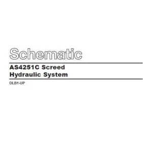 EN Cat AS4251C Screed Asphalt Paver Hydraulic System Schematic Manual  -  PDF DOWNLOAD