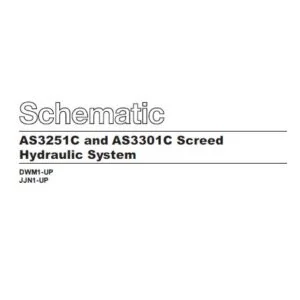 EN Cat Asphalt Pavers AS3251C and AS3301C Screed Hydraulic System Schematic Manual - PDF DOWNLOAD