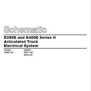 EN Cat D350E and D400E Series II Articulated Truck Electrical System Manual - PDF DOWNLOAD