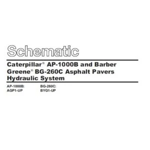 EN Caterpillar AP-1000B and Barber Greene BG-260C Hydraulic System Schematic Manual - PDF DOWNLOAD