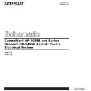 EN Caterpillar AP-1055B and Barber Greene BG-2455C Asphalt Paver Electrical System Schematic Manual -  PDF DOWNLOAD