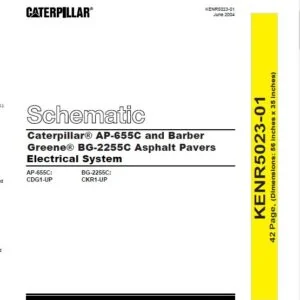 EN Caterpillar AP-655C and Barber Greene BG-2255C Asphalt Pavers Electrical System Schematic Manual - PDF DOWNLOAD