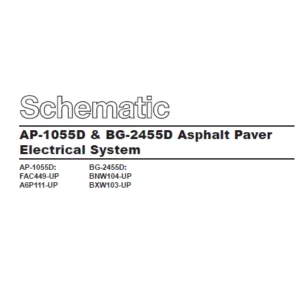 En CAT  AP-1055D & BG-2455D Asphalt Paver Electrical System Schematic Manual - PDF DOWNLOAD