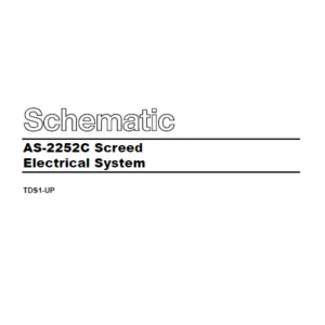En CAT AS-2252C Screed Asphalt Paver Electrical System Schematic Manual - PDF DOWNLOAD