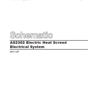 En CAT AS2302 Electric Heat Screed Asphalt Paver Electrical System Schematic Manual - PDF DOWNLOAD