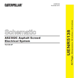 En CAT AS2302C Asphalt Screed Electrical System Schematic Manual - PDF DOWNLOAD