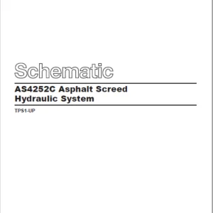 En CAT Asphalt Paver  AS4252C Asphalt Screed Hydraulic System Schematic Manual - PDF DOWNLOAD