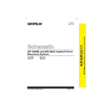 En Cat AP-1000B and BG-260C Asphalt Paver Electrical System Schematic Manual - PDF DOWNLOAD