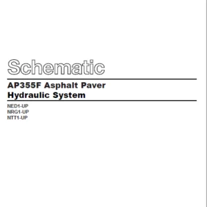En Cat AP355F Asphalt Paver Hydraulic System Schematic Manual - PDF DOWNLOAD