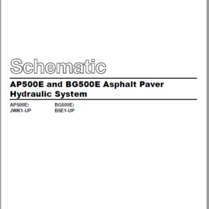 En Cat AP500E and BG500E Asphalt Paver Hydraulic System Schematic Manual - PDF DOWNLOAD
