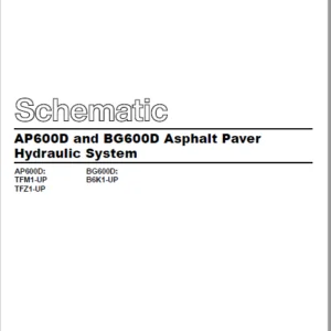 En Cat AP600D and BG600D Asphalt Paver Hydraulic System Schematic Manual - PDF DOWNLOAD