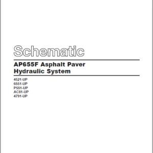En Cat AP655F Asphalt Paver Hydraulic System Schematic Manual - PDF DOWNLOAD