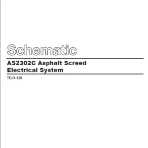 En Cat AS2302C Asphalt Paver Electrical System Schematic Manual - PDF DOWNLOAD