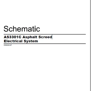 En Cat AS3301C Asphalt Screed Electrical System Schematic Manual - PDF DOWNLOAD