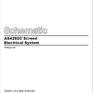 En Cat AS4252C Screed Asphalt Paver Electrical System Schematic Manual - PDF DOWNLOAD