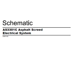 En Cat Asphalt Paver AS3301C Asphalt Screed Electrical System Schematic Manual - PDF DOWNLOAD