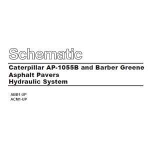En Cat Caterpillar AP-1055B and Barber Greene Asphalt Paver Hydraulic System Schematic Manual - PDF DOWNLOAD