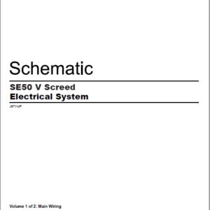 En Cat SE50 V Screed Asphalt Paver Electrical System Schematic Manual - PDF DOWNLOAD