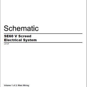 En Cat SE60 V Screed Asphalt Paver Electrical System Schematic Manual -PDF DOWNLOAD