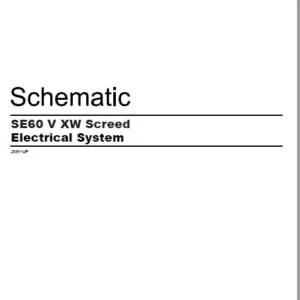 En Cat SE60 V XW Screed Asphalt Paver Hydraulic System Schematic Manual - PDF DOWNLOAD