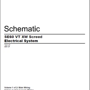 En Cat SE60 VT XW Screed Asphalt Paver Electrical System Schematic Manual - PDF DOWNLOAD