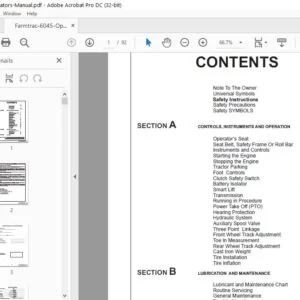 Farmtrac 6045 Tractor Operators Manual - PDF DOWNLOAD