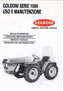 Goldoni 1000 Tractor Operation & Maintenance Manual - PDF DOWNLOAD