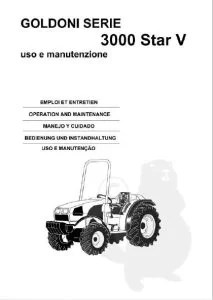 Goldoni 3000 Star V Tractor Operation & Maintenance Manual - PDF DOWNLOAD