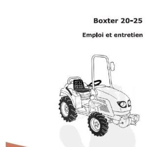 Goldoni Boxter 20-25 Tractor Emploi et entretien - PDF DOWNLOAD (French)