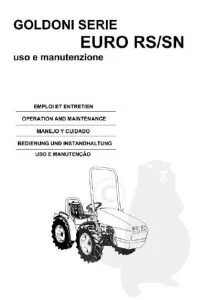 Goldoni Euro RS SN Tractor Operation & Maintenance Manual - PDF DOWNLOAD