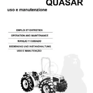 Goldoni Quasar Tractor Operation & Maintenance Manual - PDF DOWNLOAD