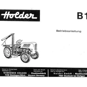 Holder B12 Betriebsanleitung - PDF DOWNLOAD
