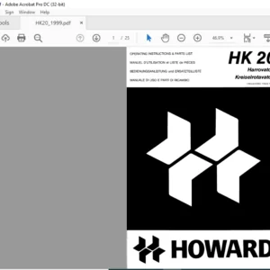 Howard HG-HGE Ersatzteilliste Fur Schwergrubber -PDF DOWNLOAD