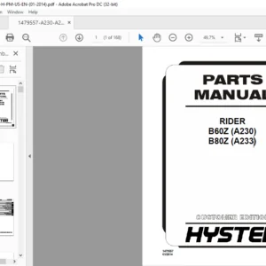 Hyster B60Z(A230) B80Z(A233) Rider Parts Manual - PDF DOWNLOAD