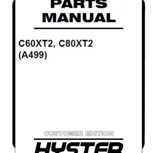 Hyster C60XT2 C80XT2 (A499) Parts Manual - PDF DOWNLOAD