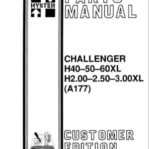 Hyster Challenger H40-50-60XL H2.00-2.50-3.00XL (A177) Parts Manual - PDF DOWNLOAD