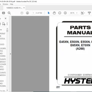 Hyster E45XN E50XN E55XN E60XN E65XN E70XN (A268) Parts Manual - PDF DOWNLOAD