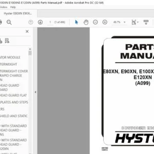 Hyster E80XN E90XN E100XN E100XNS E120XN (A099) Parts Manual - PDF DOWNLOAD