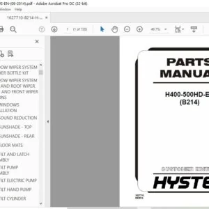 Hyster H400-500HD-EC (B214) Parts Manual - PDF DOWNLOAD